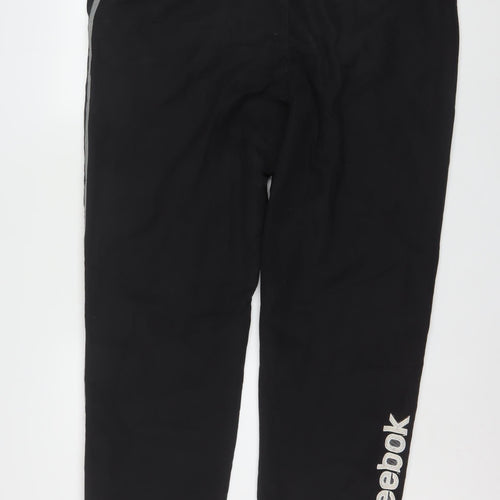 Reebok Men's Black L Track Pants Lightweight Polyester