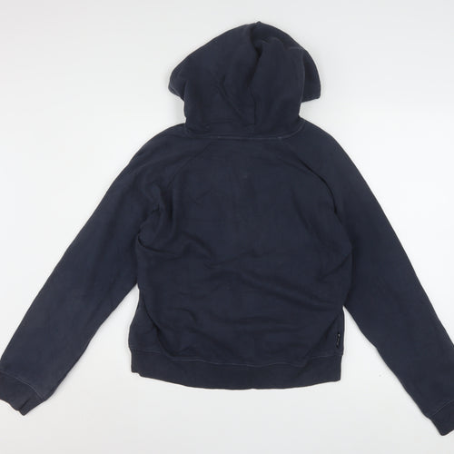 Reebok Women Navy Blue Full Zip Hoodie Size 14 Cotton Blend