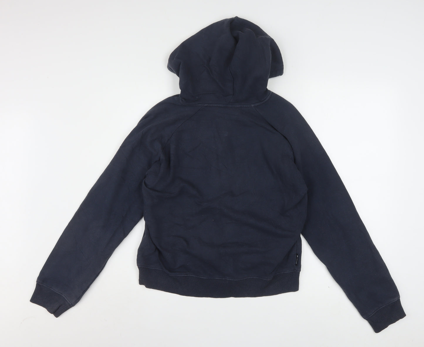Reebok Women Navy Blue Full Zip Hoodie Size 14 Cotton Blend