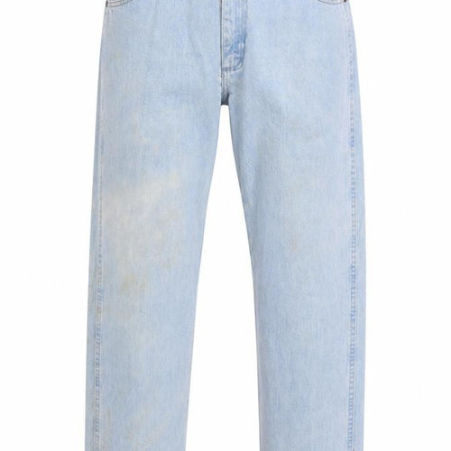 Wrangler Men Blue 34x36 Straight Fit Light Wash Denim Jeans