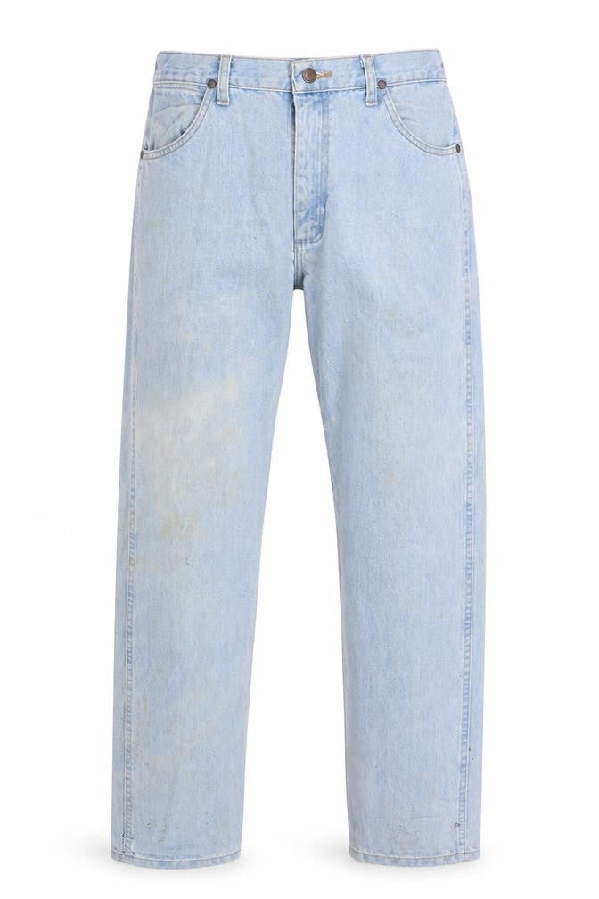 Wrangler Men Blue 34x36 Straight Fit Light Wash Denim Jeans