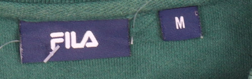 Fila Men's Green Short Sleeve Polo Shirt Size M 100% Cotton