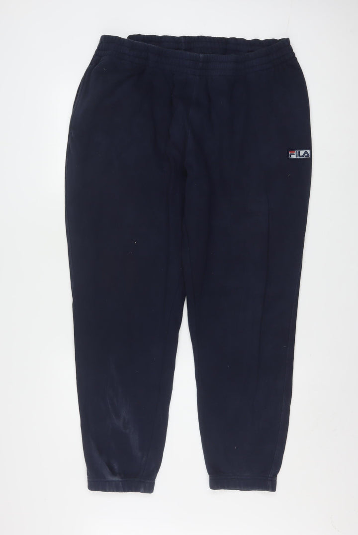 FILA Men's Black XL Fleece Jogger Sweatpants Activewear Trousers