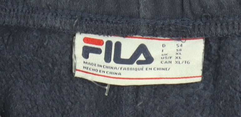 FILA Men's Black XL Fleece Jogger Sweatpants Activewear Trousers