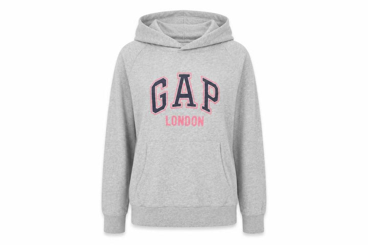 Gap Women’s Grey London Logo Pullover Hoodie M