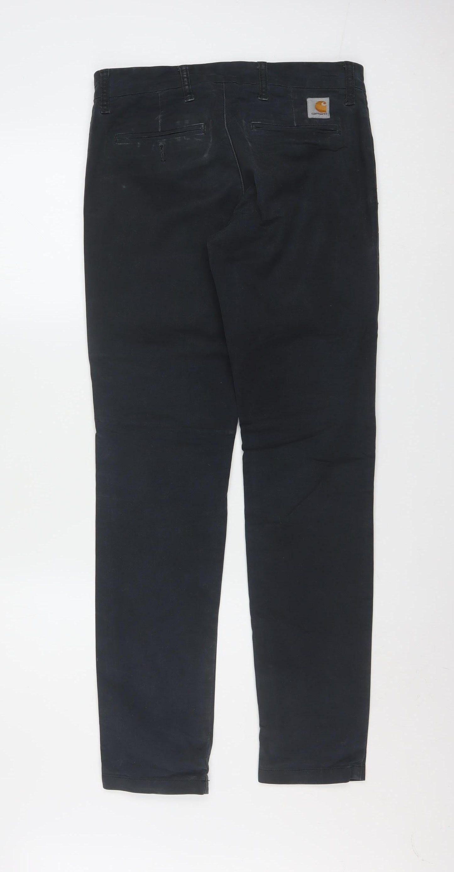 Carhartt Men Black Slim Fit Chino Trousers 29x32 Sid Pant