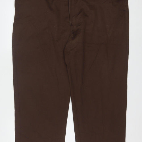 Dickies Men's Brown Chino Workwear Trousers 44W 32L Regular Fit