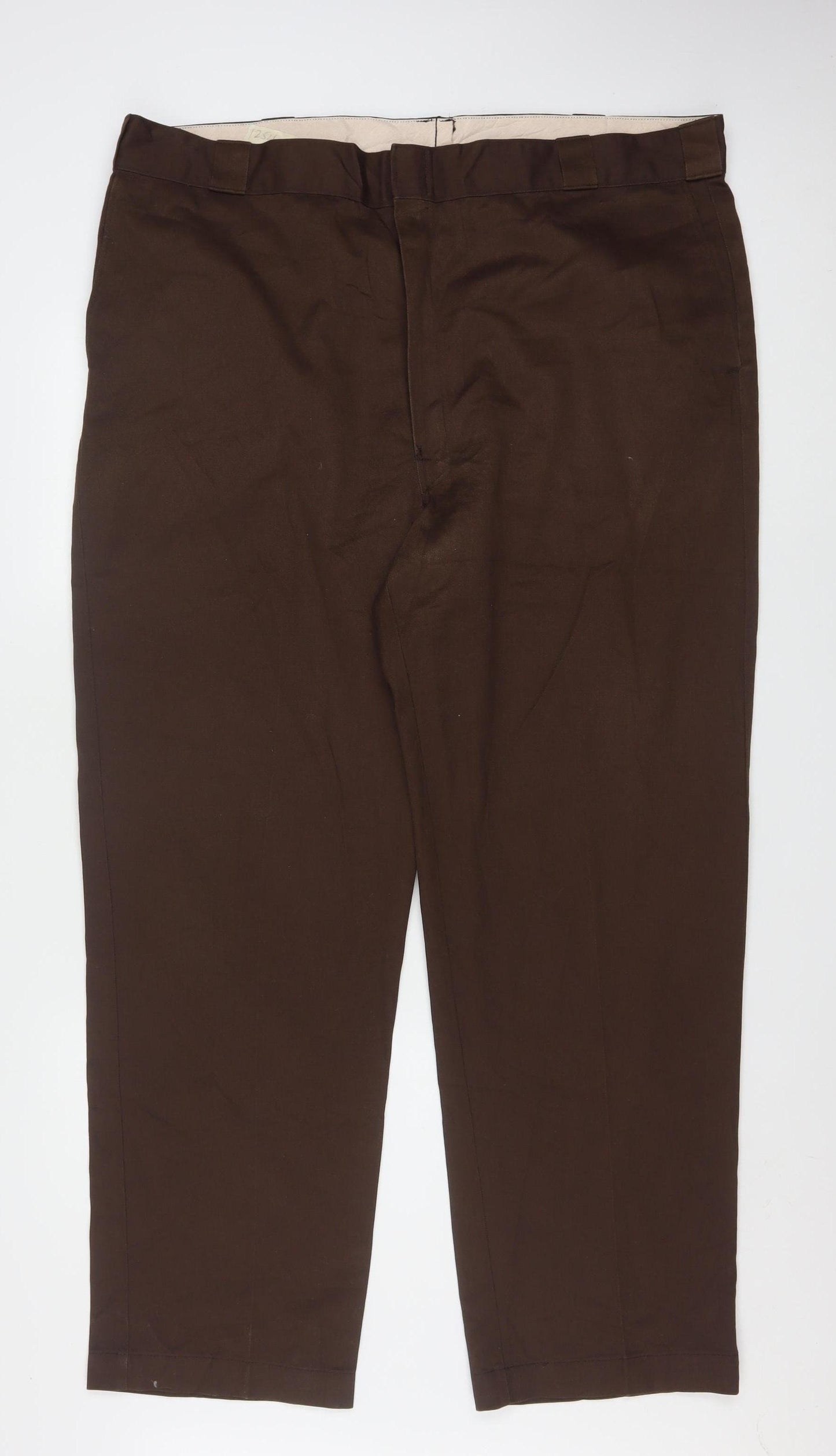 Dickies Men's Brown Chino Workwear Trousers 44W 32L Regular Fit