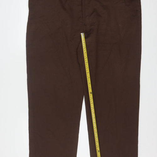 Dickies Men's Brown Chino Workwear Trousers 44W 32L Regular Fit