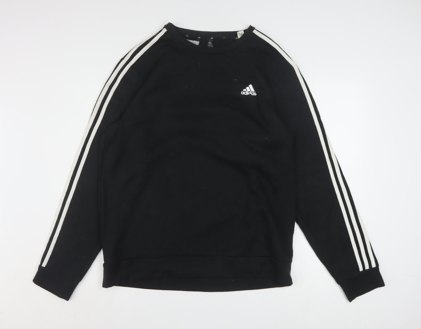 Adidas Men's Black Crew Neck Pullover Sweatshirt L Sports Style