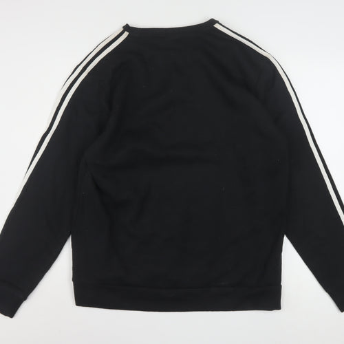 Adidas Men's Black Crew Neck Pullover Sweatshirt L Sports Style