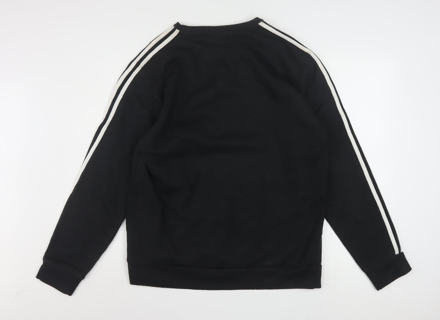 Adidas Men's Black Crew Neck Pullover Sweatshirt L Sports Style