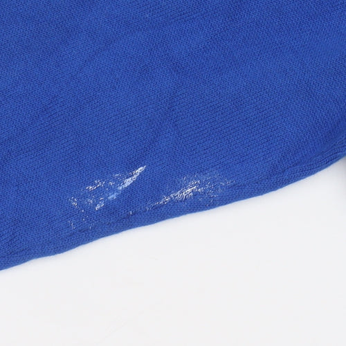 Tommy Hilfiger Men's Blue Cotton V-Neck Jumper Size S
