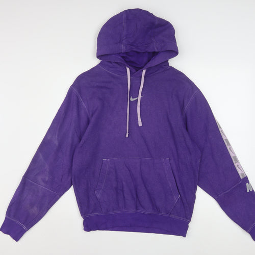 Nike Men's Purple XS Pullover Hoodie Logo Fleece Sweatshirt