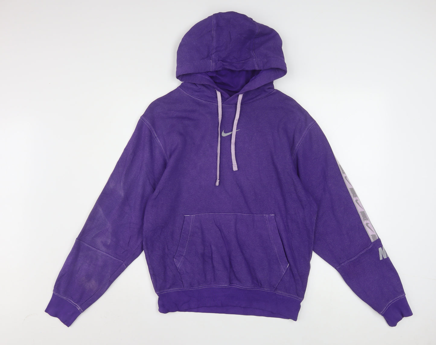 Nike Men's Purple XS Pullover Hoodie Logo Fleece Sweatshirt