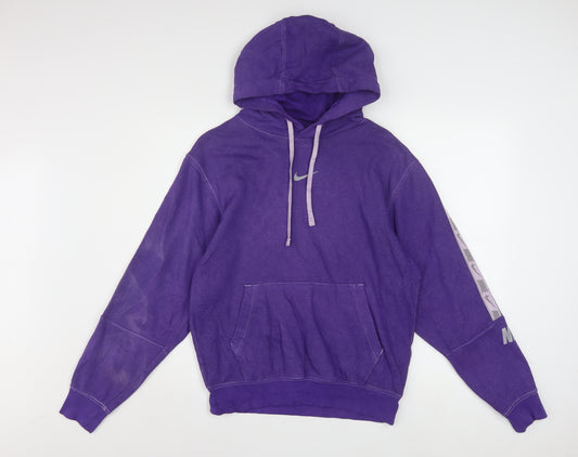 Nike Men's Purple XS Pullover Hoodie Logo Fleece Sweatshirt