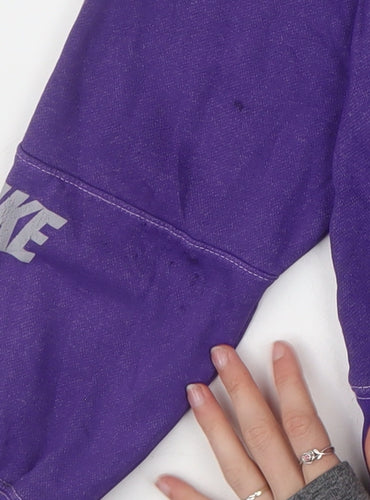 Nike Men's Purple XS Pullover Hoodie Logo Fleece Sweatshirt