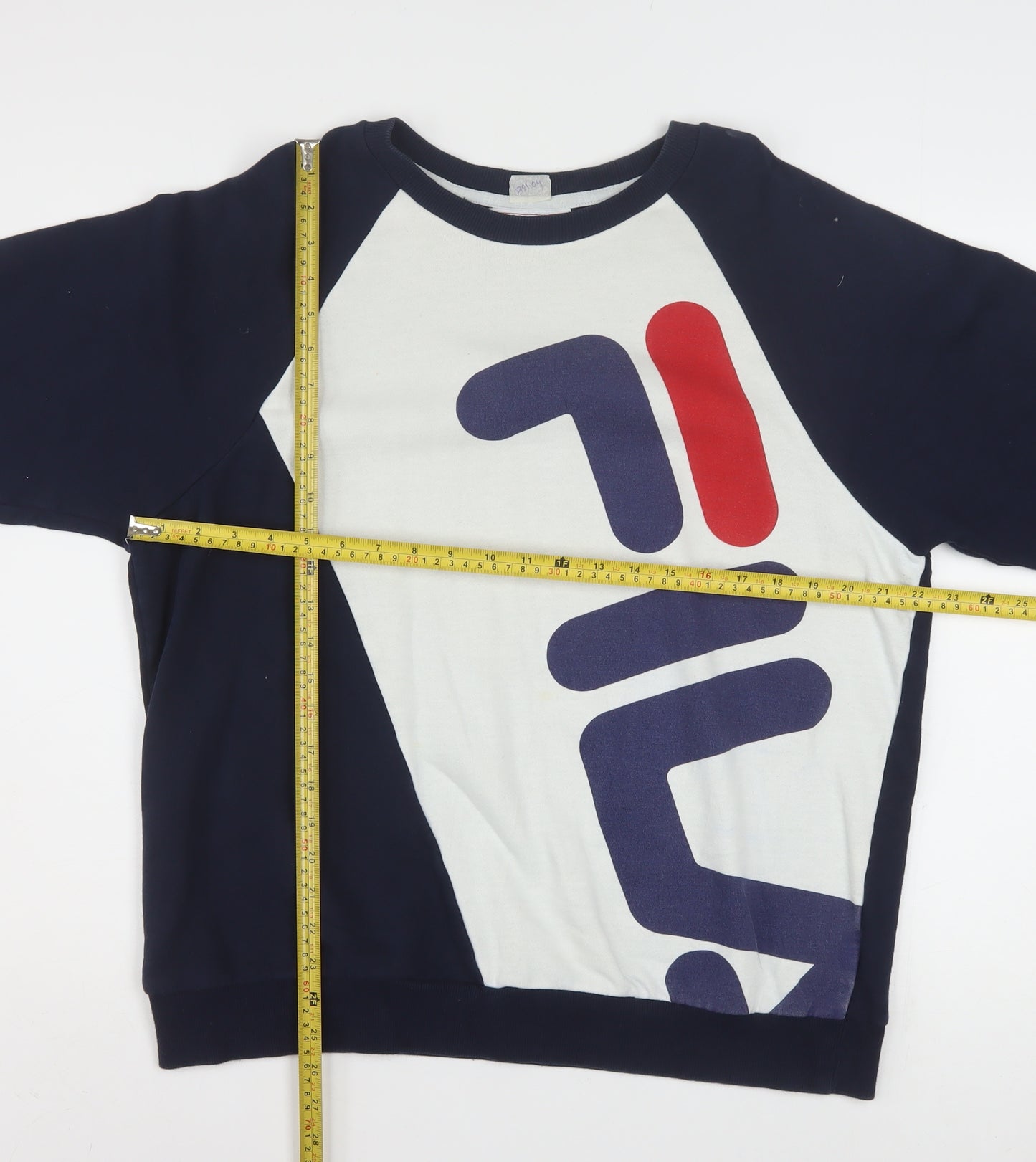 Fila Men's Blue XL Pullover Sweatshirt Crew Neck Graphic Logo
