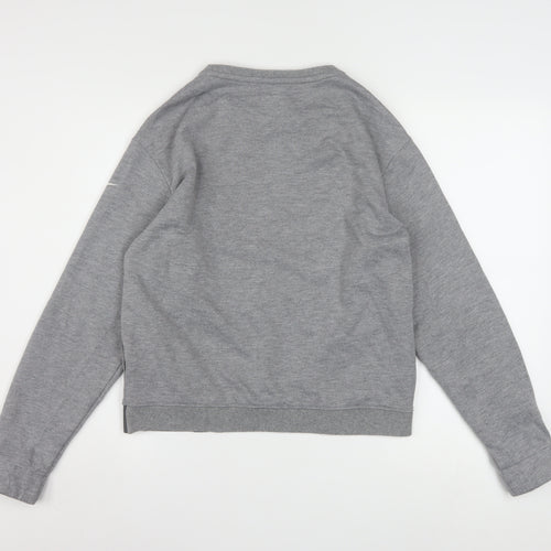 Nike Women Grey Dri-FIT Crew Neck Pullover Sweatshirt Size S