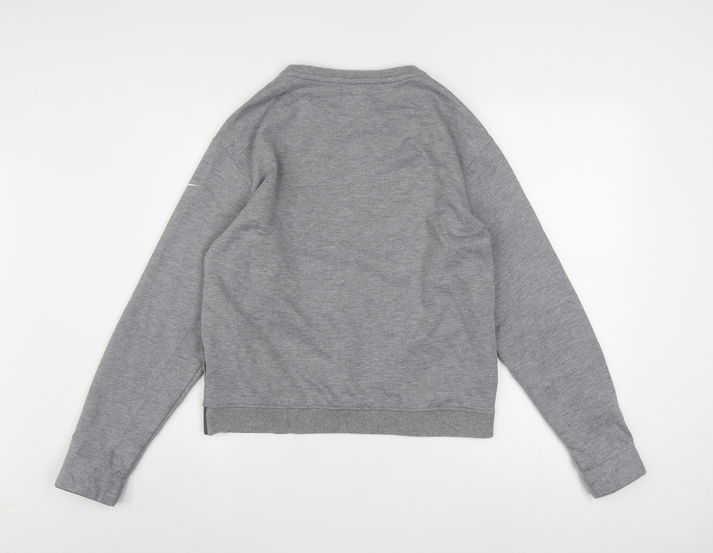 Nike Women Grey Dri-FIT Crew Neck Pullover Sweatshirt Size S