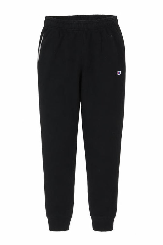 Front view of Champion Men's Black Regular Fit Jogger Sweatpants, size S