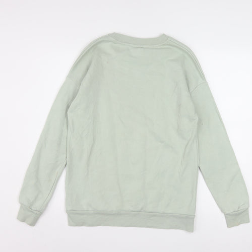 Disney Mickey Mouse Women’s Green Graphic Pullover Sweatshirt Size S