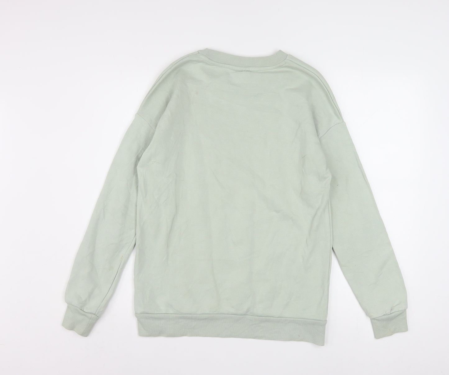 Disney Mickey Mouse Women’s Green Graphic Pullover Sweatshirt Size S