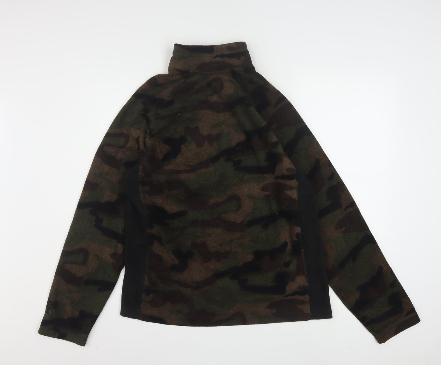 Starter Men's Brown Camouflage 1/4 Zip Fleece Pullover Sweatshirt Size S