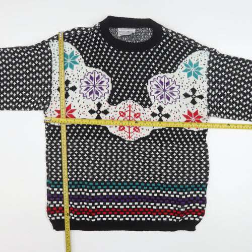 Custom Design Women's Multicoloured Fair Isle Acrylic Jumper Size 2