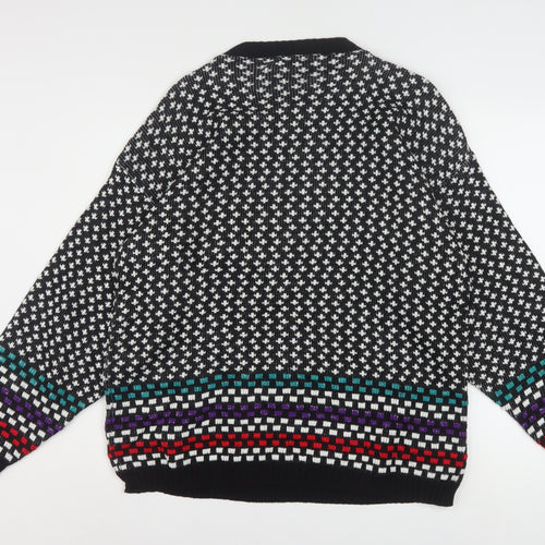 Custom Design Women's Multicoloured Fair Isle Acrylic Jumper Size 2