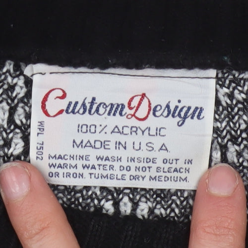 Custom Design Women's Multicoloured Fair Isle Acrylic Jumper Size 2