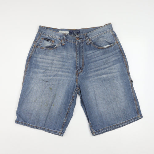 U.S. Polo Assn. Men's Blue Denim Cargo Shorts W36 Regular Fit