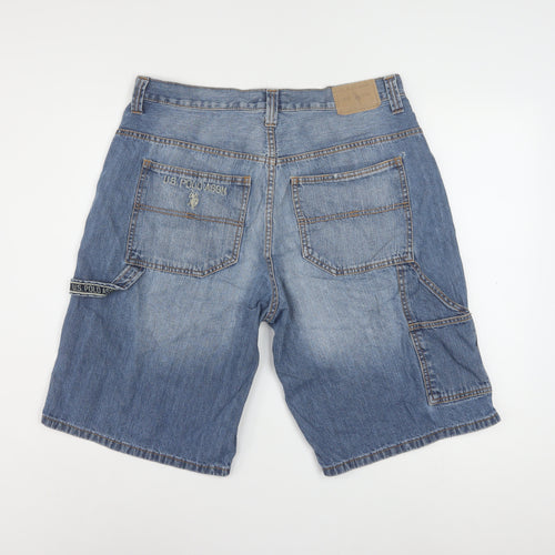 U.S. Polo Assn. Men's Blue Denim Cargo Shorts W36 Regular Fit