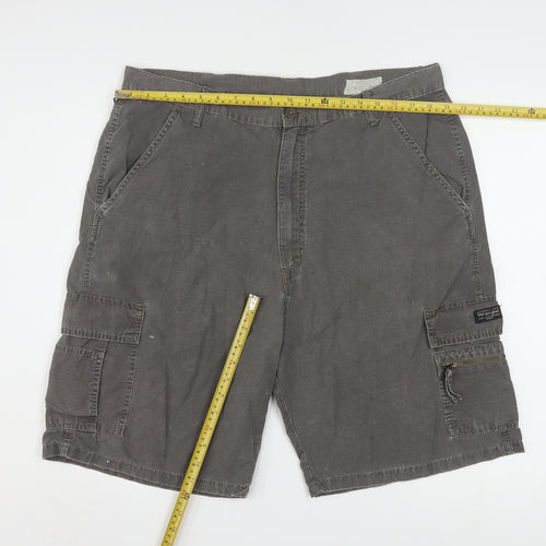 Wrangler Men's Grey Cargo Shorts Size 36 Cotton Casual Workwear