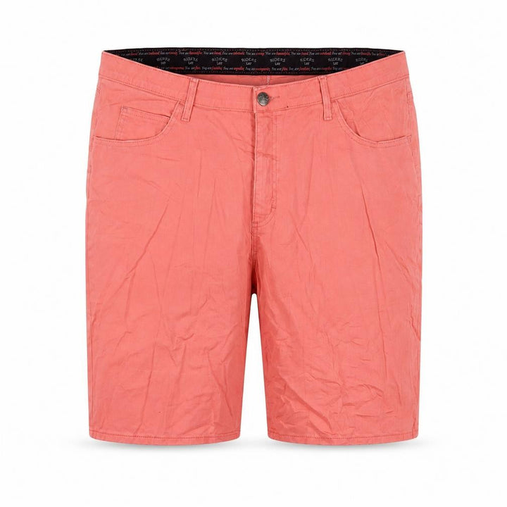 Front view of Lee Riders women’s pink cotton stretch chino shorts 24w regular fit