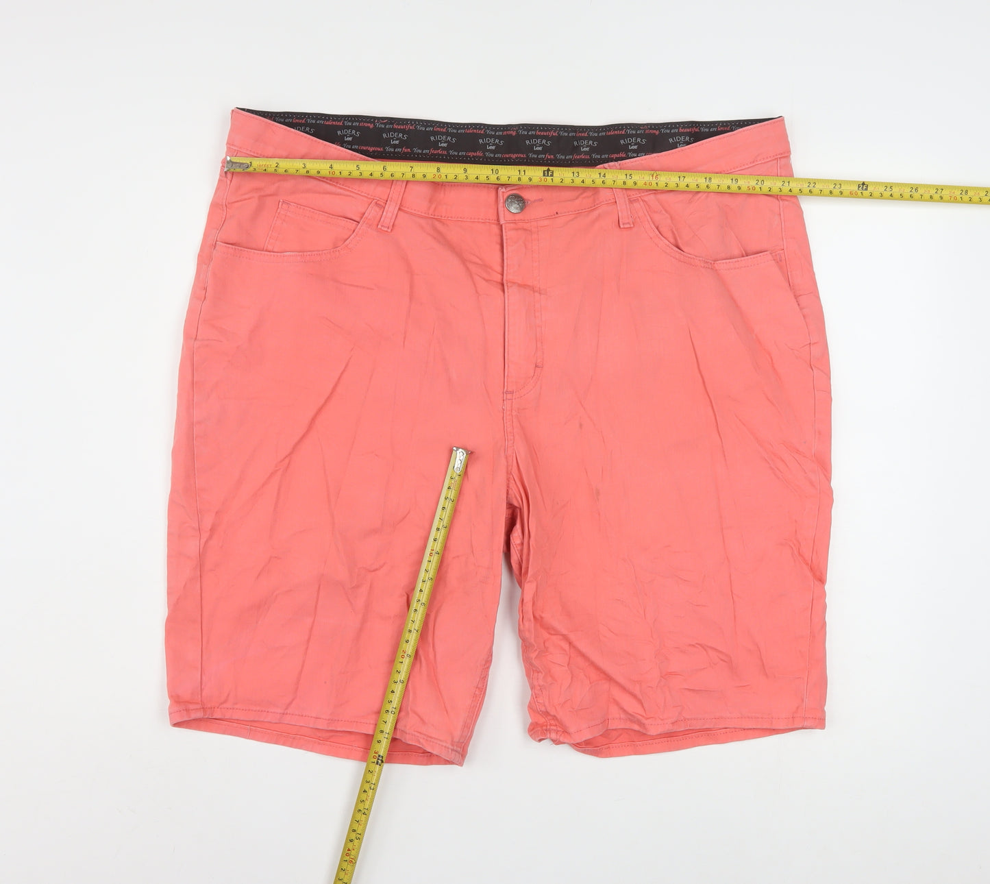 Lee Riders Men's Pink Cotton Stretch Chino Shorts 24W Regular Fit