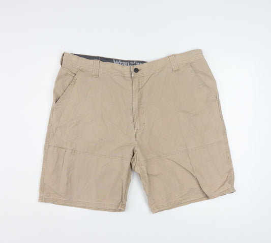 Wrangler Men's Beige Outdoor Cargo Shorts Size 40 Cotton Blend