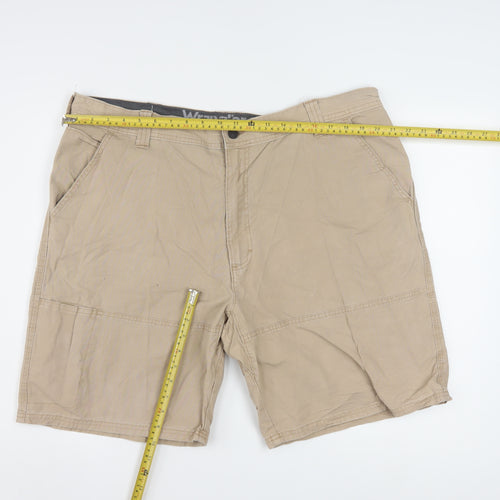 Wrangler Men's Beige Outdoor Cargo Shorts Size 40 Cotton Blend