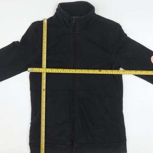 Adidas Womens Black Full Zip Sweatshirt Size S Cotton Blend