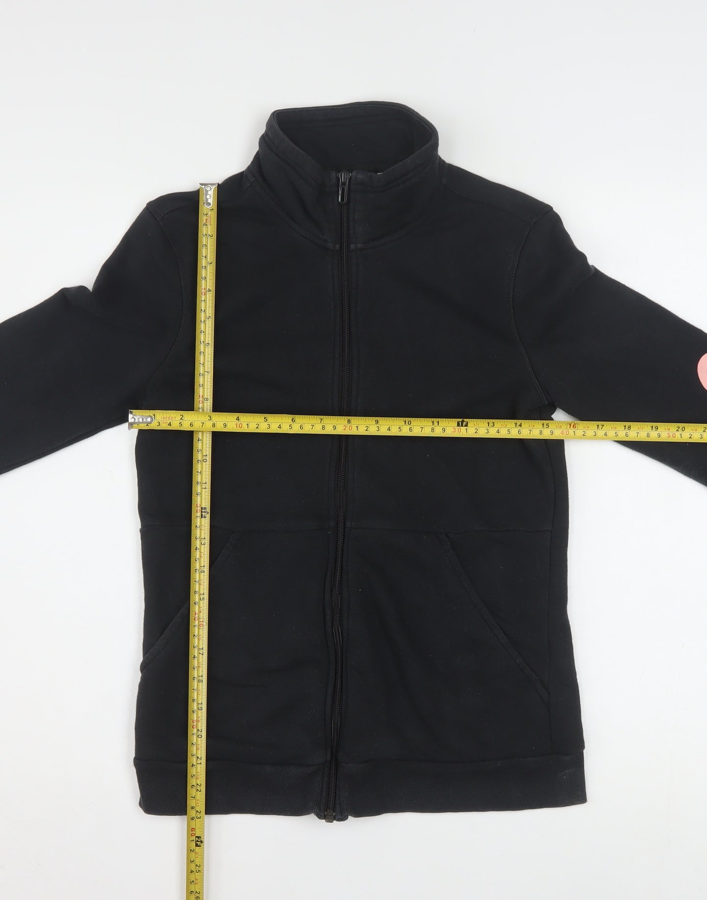 Adidas Womens Black Full Zip Sweatshirt Size S Cotton Blend