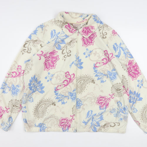 White Stag Womens Multicoloured Paisley Fleece Jacket XL