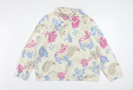 White Stag Womens Multicoloured Paisley Fleece Jacket XL