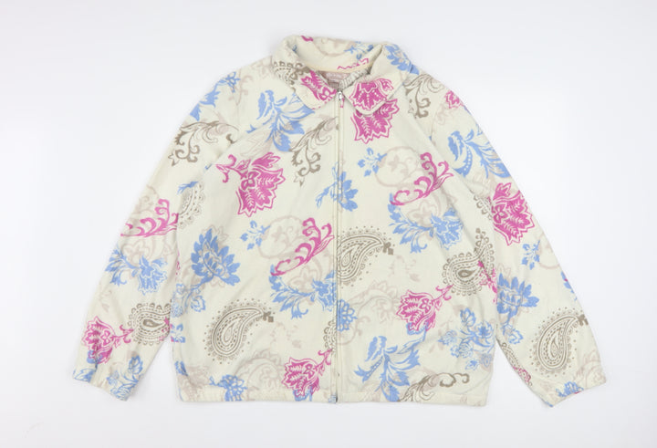 White Stag Womens Multicoloured Paisley Fleece Jacket XL