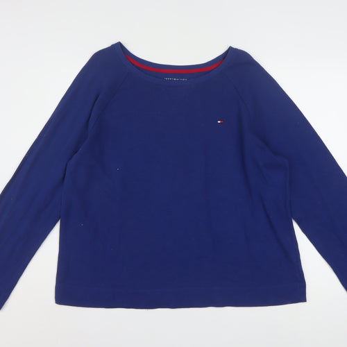 Tommy Hilfiger Women's Blue Long Sleeve Pyjama Top 2XL