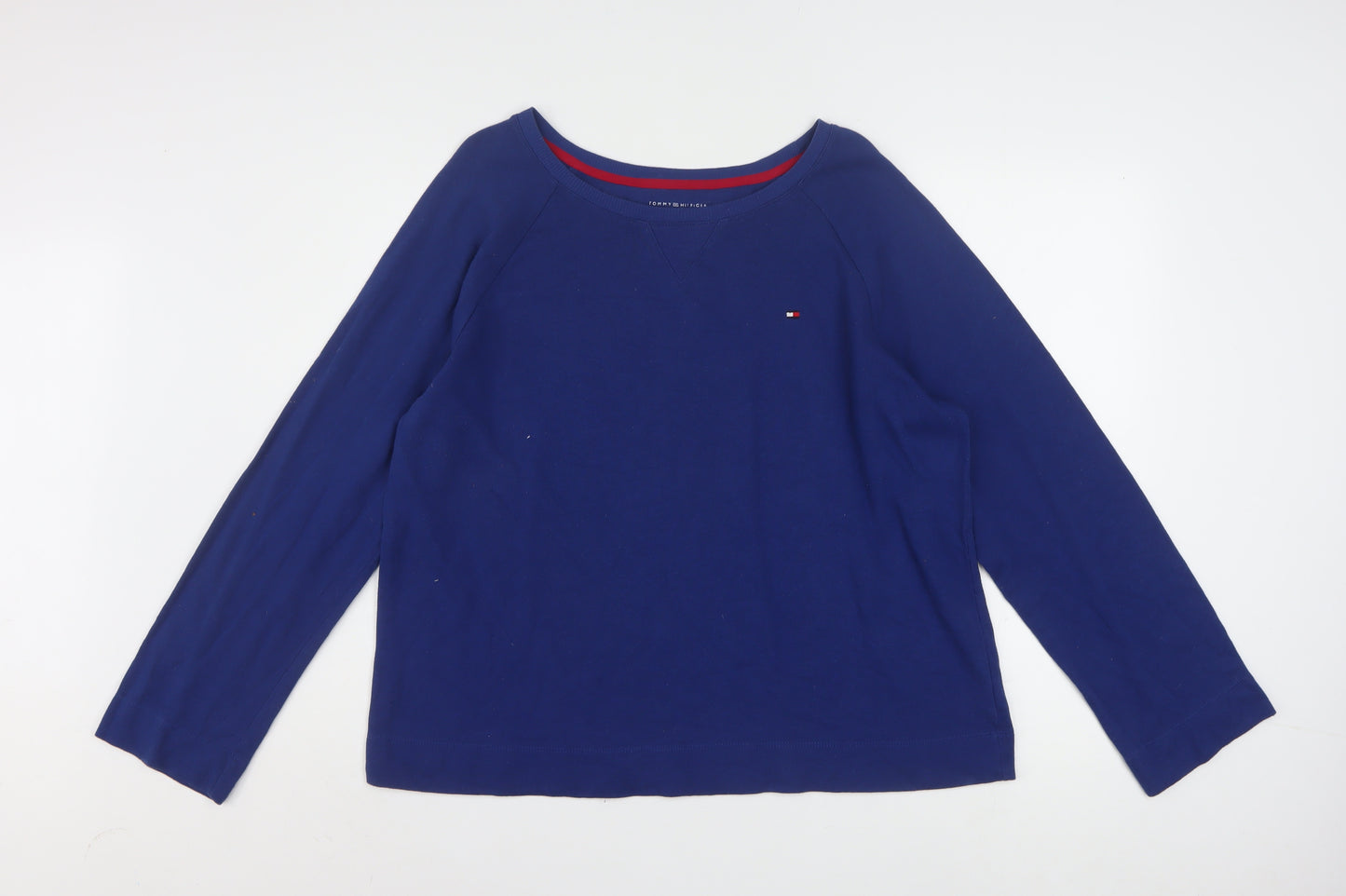 Tommy Hilfiger Women's Blue Long Sleeve Pyjama Top 2XL