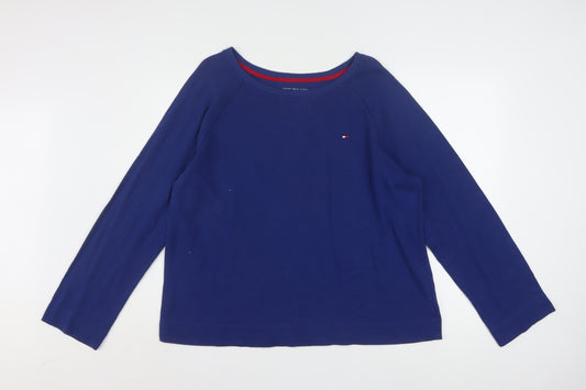 Tommy Hilfiger Women's Blue Long Sleeve Pyjama Top 2XL