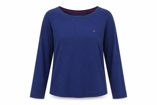 Tommy Hilfiger Women's Blue Long Sleeve Pyjama Top 2XL