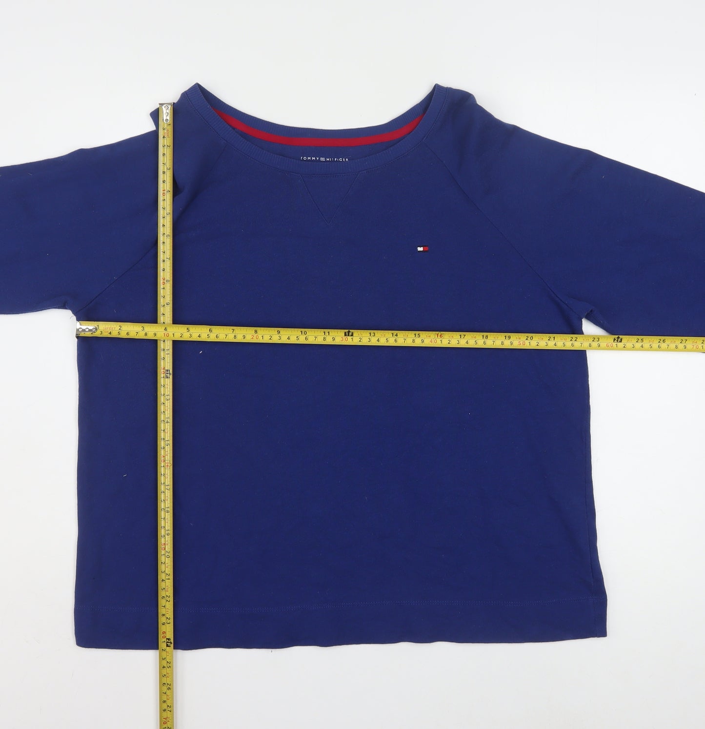 Tommy Hilfiger Women's Blue Long Sleeve Pyjama Top 2XL