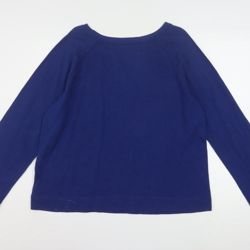 Tommy Hilfiger Women's Blue Long Sleeve Pyjama Top 2XL