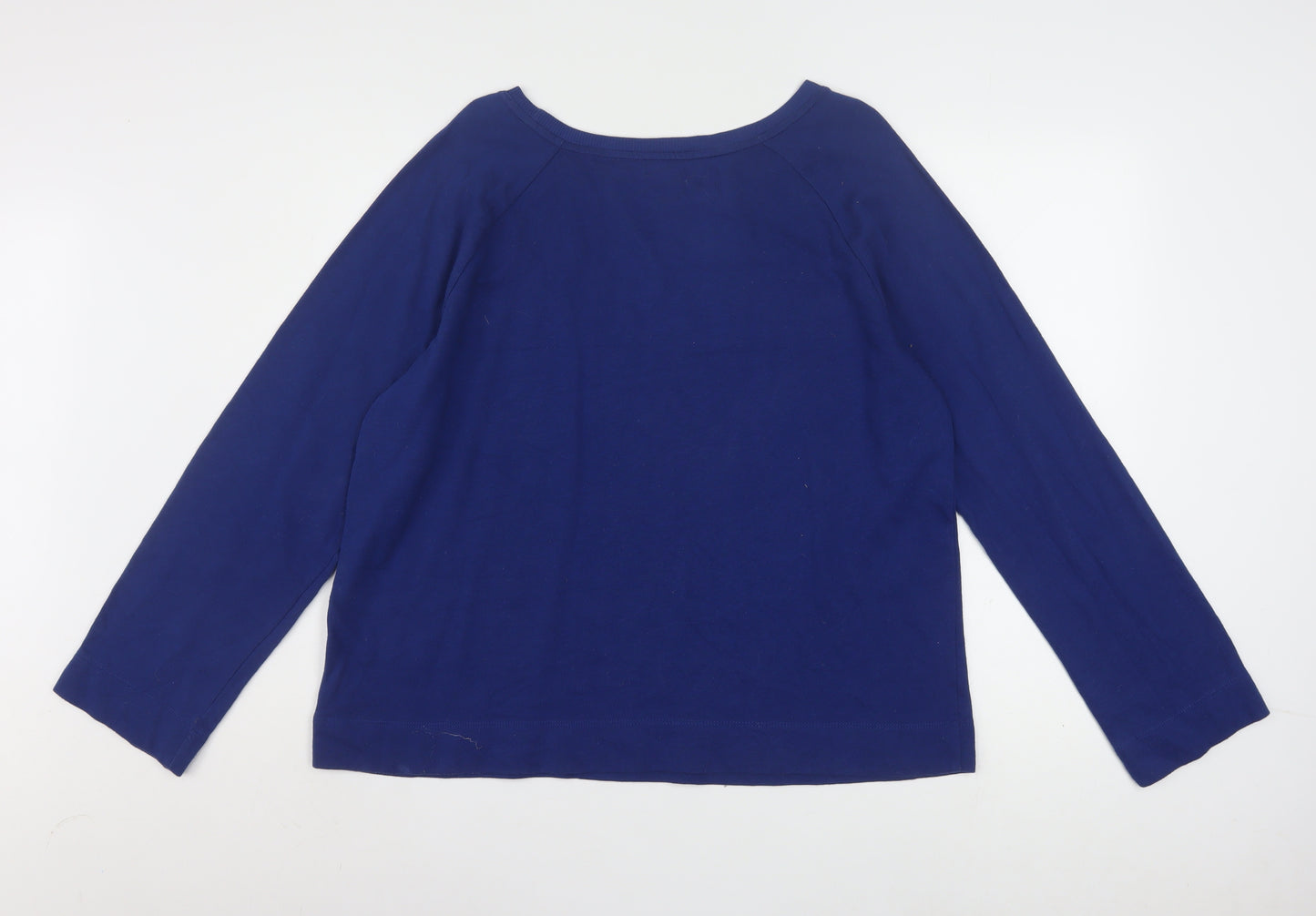 Tommy Hilfiger Women's Blue Long Sleeve Pyjama Top 2XL